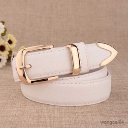 Belts Fashion Women Genuine Leather Belts High Quality Gold Buckle Best Matching Dress Jeans Belts for Lady