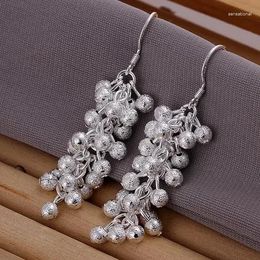 Dangle Earrings Special Offer Silver Plated Frosted Grape Beads Drop For Woman Fashion Party Wedding Christmas Gifts Jewelry