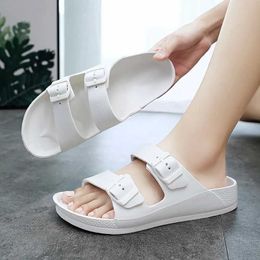 Slippers Summer womens slippers lightweight and comfortable white apartment flip sandals casual mens shoes Zapatos no print good product H240325