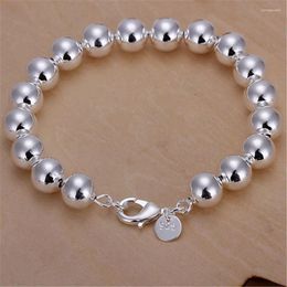 Link Bracelets Classic Hollow 10MM Beads Silver Color Listings High 925quality Fashion Jewelry Christmas Gifts