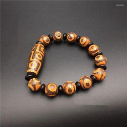 Decorative Figurines Natural Stone Longan Dzi Beads Agate Men's Women's Bracelets Accessories Jewellery Gifts Weathered Pattern Twenty-One Dz