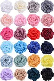 6cm Silk flower baby Kids DIY Hair accessory flowers flat back Head Flower corsage For Headband hat decoration1190876