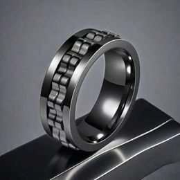 Fashionable Anti Anxiety Men's Titanium Steel Ring - Business/Formal Style