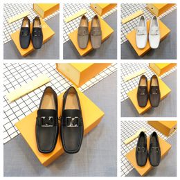 2024 High Quality Leather Loafers Designer Men Casual Shoes Male Driving Shoes Moccasins Slip On Men's Flats Fashion Men Shoes Size 38-46