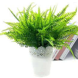 Decorative Flowers Artificial Plant Home Decor 10pcs Realistic Uv Resistant Ferns Branches For Indoor Outdoor Garden Reusable