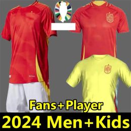 2024 Euro Cup Spanien Fußballtrikots PEDRI GAVI LAMINE YAMAL 24 25 MORATA SERGIO M.ASENSIO RODRIGO Trikot Herren Kinder Kits HERMOSO REDONDO Fußballtrikot Fans Spieler