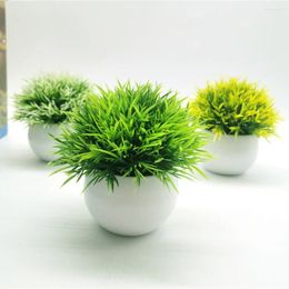 Decorative Flowers 2piece Potted Simulation Plants Excellent Home Decor Choice Low Cost Maintenance Pot Bonsai Ornament