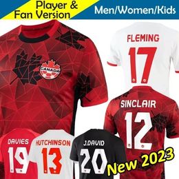 Canada Soccer Jerseys Maillot de Foot Kids Kit 2023 2024 Football Shirt Women's Team Female World Cup 23/24 Woman SINCLAIR FLEMING BUCHANAN DAVID DAVIES LA bn2 JJ 3.20