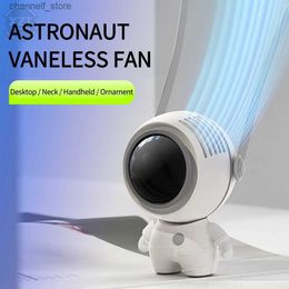 Electric Fans Portable Fan Handheld Astronaut Quiet Small USB 2000 Mah Charging Mini Neck Fan Student Dormitory Office Outdoor Fan SupplyY240320