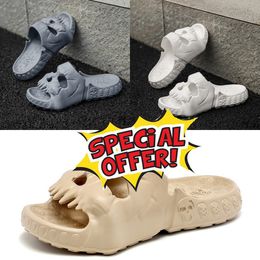 2024 High quality Creative Skull Slippers Summer Men Slippers Outdoor Beach Sandals Non-slip Indoor Slides Shoes GAI low price 40-45