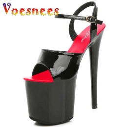 Dress Shoes New Brand Womens Mixed Colours Sexy Strippers Dance Women Catwalk Show Sandals 13 15 17 CM High Heels Platform H240325