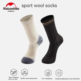 Socks Naturehike Wool Sport Socks Winter Long Tube Stockings for Outdoor Hiking Trekking Camping Quick Drying Warm Breathable