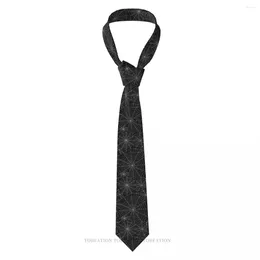 Bow Ties Spider Silk 3D Printing Tie 8cm Wide Polyester Necktie Shirt Accessories Party Decoration