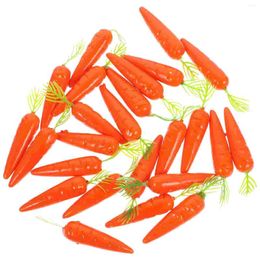 Decorative Flowers 25Pcs Carrots Artificial Carrot Hanging Ornaments Landscape Simulation For DIY Crafts Home Decor