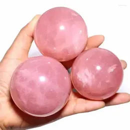 Decorative Figurines MOKAGY 50mm-55MM Natural Pink Rose Quartz Crystal Sphere Balls For Gifts 1pc