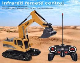 RC Trucks Mini Remote Control Bulldozer 124 Alloy Plastic Engineering Car Dump Truck Crane Excavator Electric Vehicle Toys Gift 219237081