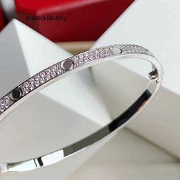 Original 1to1 Cartres Bracelet High Edition V Gold Full Sky Star Love Mens and Womens Two Row Diamond 1AUY D8G9