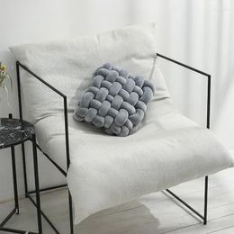 Pillow Home Thicken Floor For Adults Nordic Knitting Large Square Sofa Waist Plush Cute Seat Pad Monochromatic