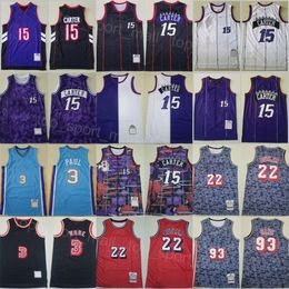 Mens Basketball Vintage Vince Carter Jerseys 15 Shirt Chris Paul Dwyane Wade 3 Jimmy Butler 22 Throwback For Sport Fans Black Purple Red Blue Stitching Retro Team