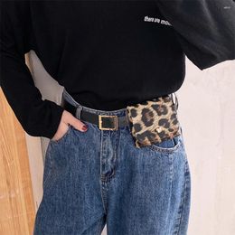 Waist Bags Fashion PU Leather Belt Bag Women Animal Print Mini Chest Crossbody Packs