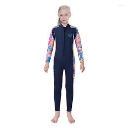 Women's Swimwear Girls Wetsuit 2.5mm Neoprene Kids Boys Diving Suit One-Piece Keep Warm Swimsuit For Winter Swimming Surfing