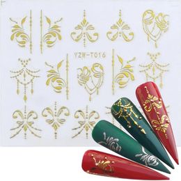 Nail Stickers Golden Tool Transfer Sticker DIY Accessories Bronzing Leaf Wave Manicure Language