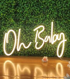 Oh Baby Neon Signs Custom Neon Lights For Bedroom Wall Decor Light Up Letter Logo Design Birthday Lamp Wedding Party Decoration6734744