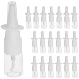 Storage Bottles Clear Spray Bottle 15Ml Empty Nasal Pump Sprayer Refillable Travel Size Plastic Mist Atomiser
