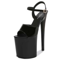 Dress Shoes Plus Size 43 Women Sandals Belt Buckle High Heels 20cm Ladies Sexy Model Catwalk Pole Dance Weding Woman Gladiator H240321ZF0Z9ZRL