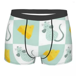 Underpants Mens Boxer Sexy Underwear Mouse And Cheese Male Panties Pouch Short Pants