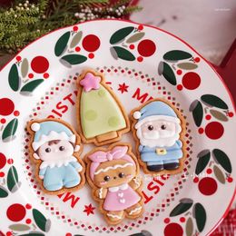 Baking Moulds Christmas Frosting Sugar Cookie Mold Santa Biscuit Cutter Stamp Xmas Tools Cake Decoration