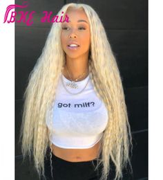 Fast 613 loose Curly synthetic Lace Front Wigs For white black Women blonde Colour Lace Frontal Wig pre Plucked With Bab6873163