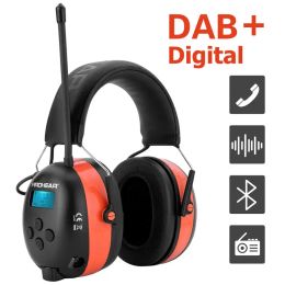 Protector ZOHAN DAB+/DAB/FM Dab Headphone Hearing Protection Radio Electronic Bluetooth earmuffs Ear Protector 25dB lithium Battery