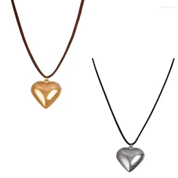 Pendant Necklaces Heart Choker Necklace For Women Girls Y2K Aesthetic Neckchain Fashion Neckwear Trendy Jewelry Gift Collar Chains