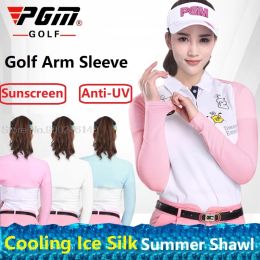 Shirts Women Golf Ice Silk Cuff Lady Arm Sunscreen UV Protection Shawl Multifunction Cape Sleeve Summer Cooling Bike Cuff Cycling