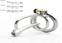 316 Stainless Steel Male cockrings Device Cock Cage With Metal Catheter BDSM Sex Toys Belt For Men7908490