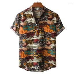 Men's Casual Shirts Shirt Clothing Fashion Oversize Man Blouses Social T-shirts Luxury Hawaiian Cotton High Quality Polo