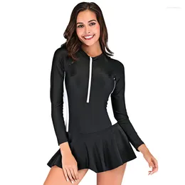 Women's Swimwear Women Rashguard Shirts Sunscreen Surf Quick-dry Clothing Suit Skirt Female Beach Clothes Diving Shirt Windsurf