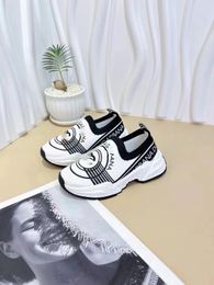 2023 Winter trend foreign trade classic shoes Fashion casual letter Cheque full flat lace-up children's shoes, size 26-35cm PPU8