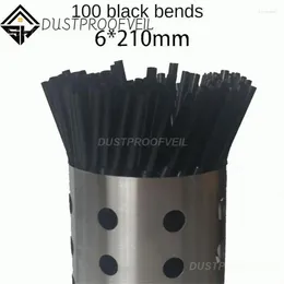 Disposable Cups Straws Material Can Be Reused Flexible And Plastic Straw Set Versatile 6 210mm Must Have Durable