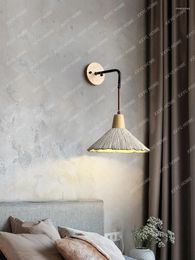 Wall Lamp Luji Cream Style Micro Cement Industrial Design Bed & Breakfast Bedroom Bedside