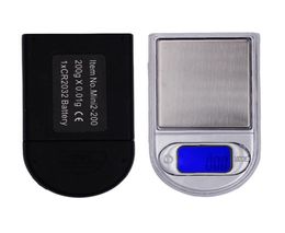 100gx001g Mini Digital Electronic Pocket Scale Weight Balance 200g 100g 001g Portable Lighter Case Diamond Jewelry Scales Tool G3074414