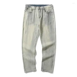 Men's Jeans Spring Summer American High Street Stretch Loose Straight Leg Pants