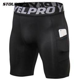 Clothing Men's Sports Fitness Shorts,Quick Dry Workout Tights Gym Running Training Bottoming Shorts,Elastic Men Compression Leggings