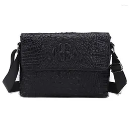 Bag Crocodile Pattern Men Business Cross Section Handbag The First Layer Of Leather Briefcase Shoulder Messenger