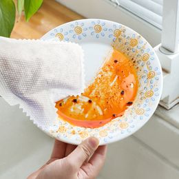 Home Kitchen Cleaning Gloves Dust Fish Scale Cleaner Duster Glove Rags Reusable Household Non-woven Rag Clean Tools LX6405