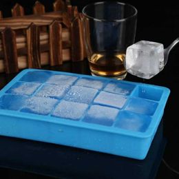 Ice Cream Tools DIY Creative Big Ice Cube Mold Square Shape Silicone Ice Tray Fruit Ice Cube Maker Bar Kitchen Accessories L240319