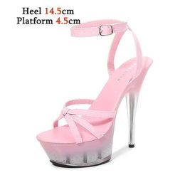 Dress Shoes Shuzumiao wedding shoes bride 15 17 CM High Heels Sexy Platform Sandals Girls Shoe for Party Club Pole Dancing shine Women H2403210V3V54HC