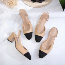 Slingbacks Sandal Zincirleri Bale Daireler Ayakkabı Espadrilles Balerins Sandalet Bayanlar Parti Partisi Gelinlik Ayakkabıları Tıknaz Yüksek Topuklu Terlik Pompalar Soafers