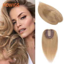 Toppers Silk Top Base Women Toupee Human Hair Wigs Straight Swiss Lace Toppers for Women Natural Human Hair Durable Hairline Free Part